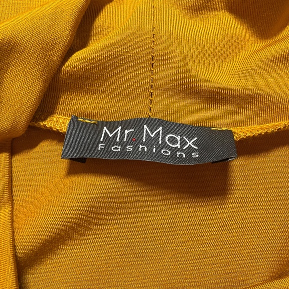MR. MAX Stretch Jersey Knit Mustard Yellow Swing Dress MADE IN CANADA 🇨🇦 Sz XL - Picture 5 of 10